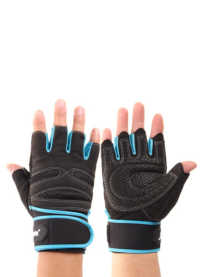 2-Piece Weightlifting Wrist Wrap Gloves L - Image 3